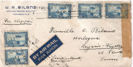 Examined By C.18 Montreal -Leysin (CH) Per Clipper / 1941 / Censor, By Air Mail - Brieven En Documenten