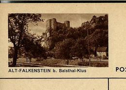 Carte Illustrée Neuve  N° 163 - 006 F  ( ALT-FALKENSTEIN B. Balsthal - Klus ) Vieux Château - Old Castle - Entiers Postaux