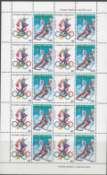 Greece 1991 - Winter Olympics Games, Albertville, Sheet Of 10 Sets, MNH** - Neufs