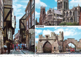 1 AK England * Ansichten Der Stadt York - The Shambles - York Minster - Walmgate Bar * - York