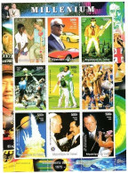 Tchad 1999, Millenium, Diana, Red Cross, Ferrari, Cartoons, Football, Cricket, Space, Pope J. Paul II, Sinatra, 9val - Singers