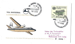 Vol Inaugural Luxembourg-Bruxelles.Luxair.1966. - Brieven En Documenten