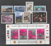 2005 Andorra (French) Collection Of 12 Different  MNH @ 75% FACE VALUE!!! - Ungebraucht
