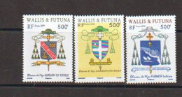 Les Blasons Du Diocèse De Wallis-et-Futuna. 3 Timbres Neufs ** Hautes Faciales. (1500 F.cfp) 2009 -  2011 - Nuevos