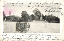 TARJETA CARTE RECUERDO DE BUENOS AIRES - ENTRADA - AVENIDA ALVEAR 1908 POUR FRANCE - Covers & Documents