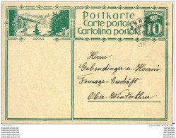 45 - 69 - Entier Postal Avec Illustration "Arosa" Cachet à Date D'Embrach 1929 - Entiers Postaux