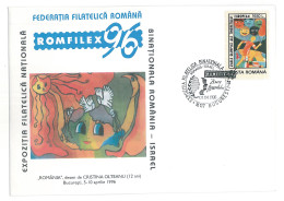 COV 57 - 3008 Expozitia Romania-Israel, Romania - Cover - Used - 1996 - Brieven En Documenten