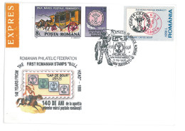 COV 57 - 3004 Stamp Day, Romania - Cover - Used - 1998 - Brieven En Documenten