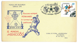 COV 57 - 701 FOOTBALL, Romania - Cover - Used - 1985 - 1986 – Mexico
