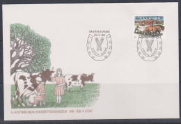 Aland FDC 1988 27 Agriculture Chevaux Vaches - Aland