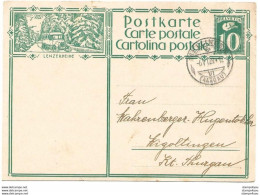 293 - 50 - Entier Postal Avec Illustration "Lenzerheide" Cachet à Date Mellingen 1929 - Entiers Postaux