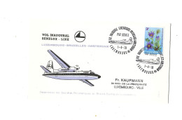 Vol Inaugural Amsterdam.Luxair.1970. - Lettres & Documents