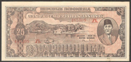 Oeang Republik Indonesia ORI 25 Rupiah President Soekarno 1947 XF - Indonésie