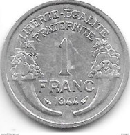 France 1 Franc 1944  Km 885a.1 Xf+ - 1 Franc