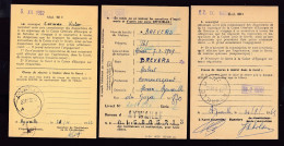 DDFF 548 -- AYWAILLE - 3 X Carte De Caisse D'Epargne Postale/Postspaarkaskaart 1956/1965 - Griffes Linéaires