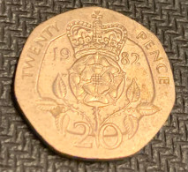 Royaume Uni UK GREAT BRITAIN Twenty Pense 1982 - 20 Pence