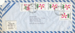 Argentina Registered Air Mail Cover Sent To Denmark 19-7-1986 Topic Stamps - Luftpost