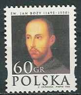 Poland Stamps MNH ZC.3377: John Of God 500 Y. - Ungebraucht