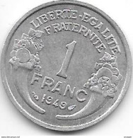 *france 1 Franc 1949  Km 885a.1 Xf+ - 1 Franc