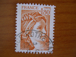 France Obl   Marianne N° 2061 Cachet Rond Noir - 1977-1981 Sabine Of Gandon
