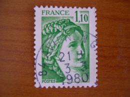 France Obl   Marianne N° 2058 Cachet Rond Noir - 1977-1981 Sabine Of Gandon