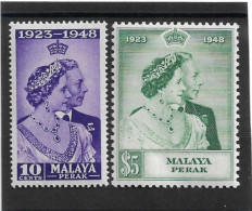 MALAYA - PERAK 1948 SILVER WEDDING SET LIGHTLY MOUNTED MINT Cat £28+ - Perak