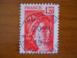 France Obl   Marianne N° 1974 Cachet Rond Noir - 1977-1981 Sabine De Gandon