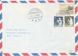 Greenland Air Mail Cover Holsteinsborg 7-7-1972 Sent To Denmark High Value Stamps - Storia Postale