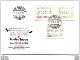 115 - 32 - Enveloppe Avec Timbres D'automate "Basler Taube" Basel Mustermesse 1995 - Automatic Stamps