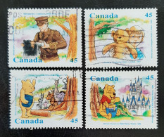 Canada 1996  USED  Sc1618-1621    4 X 45c, Winnie The Pooh - Gebraucht