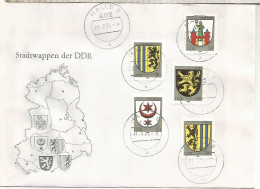 ALEMANIA DDR HALLE ESCUDOS ARMS 1984 - Enveloppes
