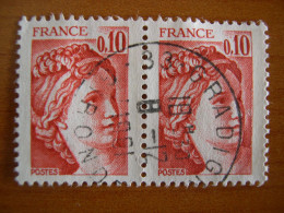 France Obl   Marianne N° 1965 Cachet Rond Noir Paire - 1977-1981 Sabine Of Gandon