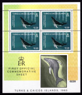 Turks & Caicos Islands 1983 Whales - $2.20 Humpback Whale Sheetlet MNH (SG 751) - Turks And Caicos