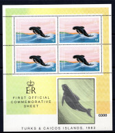 Turks & Caicos Islands 1983 Whales - $3 Pilot Whale Sheetlet MNH (SG 752) - Turks And Caicos