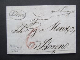 BRIEF Lienz - Bozen Vorphila 1822 // D*58216 - ...-1850 Prephilately