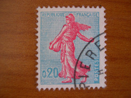 France Obl   Marianne N° 1233 Cachet Rond Noir - 1957-1959 Moissonneuse