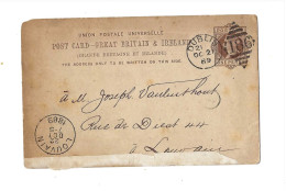 Entier Postal à 1 Penny.Expédié De Dublin à Louvain (Belgique) - Postwaardestukken