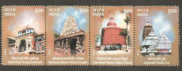 India 2003 Temple Architecture Se-tenant Mint MNH Good Condition (PST - 74) - Unused Stamps