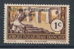 A.E.F. N°156  (*) Afrique Française Libre - Used Stamps