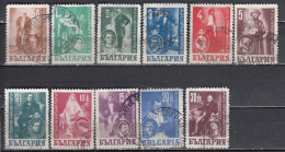 Bulgaria 1947 - Artistes Dramatiques, YT 550/60, Used - Usati