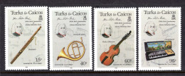 Turks & Caicos Islands 1985 300th Birth Anniversary Of J.S. Bach Set MNH (SG 863-866) - Turks And Caicos