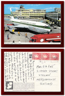 1968 Eire Ireland Postcard Dublin Airport Posted To Scotland 3scans - Covers & Documents