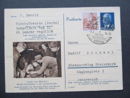 GANZSACHE Dresden - Mürzzuschlag 1954  // D*58230 - Cartoline - Usati