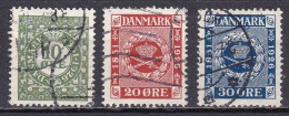 DK027 – DENMARK – 1926 – 75TH ANNIVERSARY OF STAMP – YT # 165/7 USED 3,50 € - Gebraucht