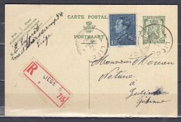 Postkaart Van Liege 4 Naar Gedinne - 1936-1951 Poortman