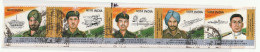 India 2000 .  Gallantry Awards  Se-tenant Strip Of 5 Used Good Condition On Paper  (e40) - Gebraucht