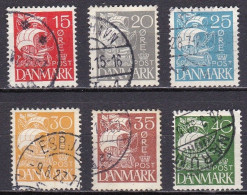 DK035 – DENMARK – 1927 – CARAVEL – SC # 192/7 USED 5,50 € - Gebraucht