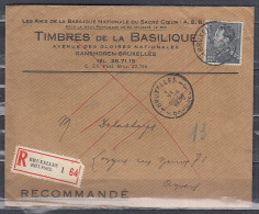Aangetekende Brief Van Bruxelles 1F Brussel Naar Anvers - 1936-1951 Poortman