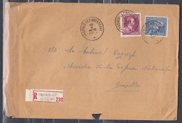 Aangetekende Brief Van Frasnes Lez Buissenal Naar Bruxelles - 1936-1951 Poortman