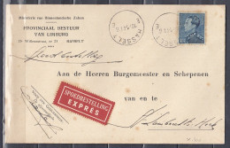 Expres Brief Van Hasselt E Naar Strombeek-Herk - 1936-51 Poortman